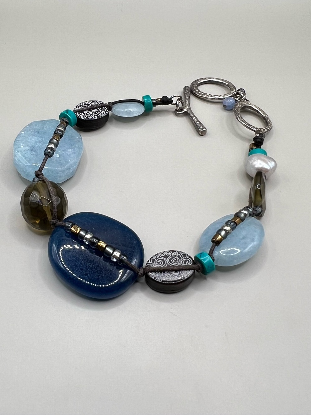 Silpada Blue Watercolors Toggle Bracelet B2240 - Picture 3 of 10